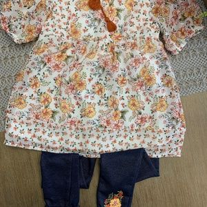 Little girls 2 -piece pants set